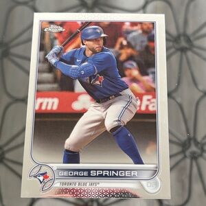 George Springer 2022 Topps Chrome Toronto Blue Jays Baseball Card